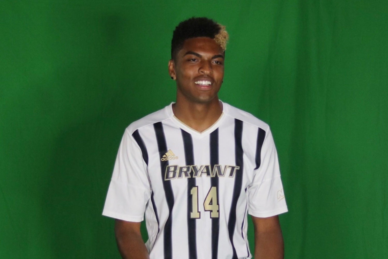 The Pathwai founder in his Bryant jersey after transferring from Holy Cross